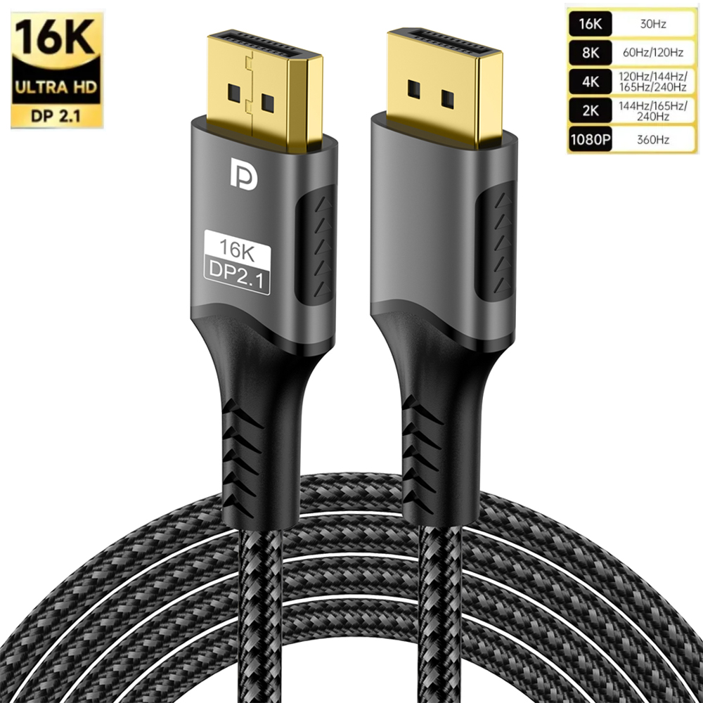 Gaming Speaker 2.1 - Display Port 2.1 Cable DP2.1 80Gbps