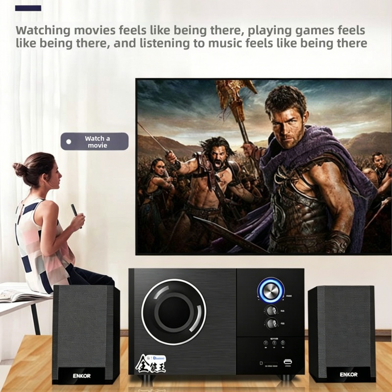 Gaming Speaker 2.1 - ENKOR S2880B 2.1 Stereo Speaker System