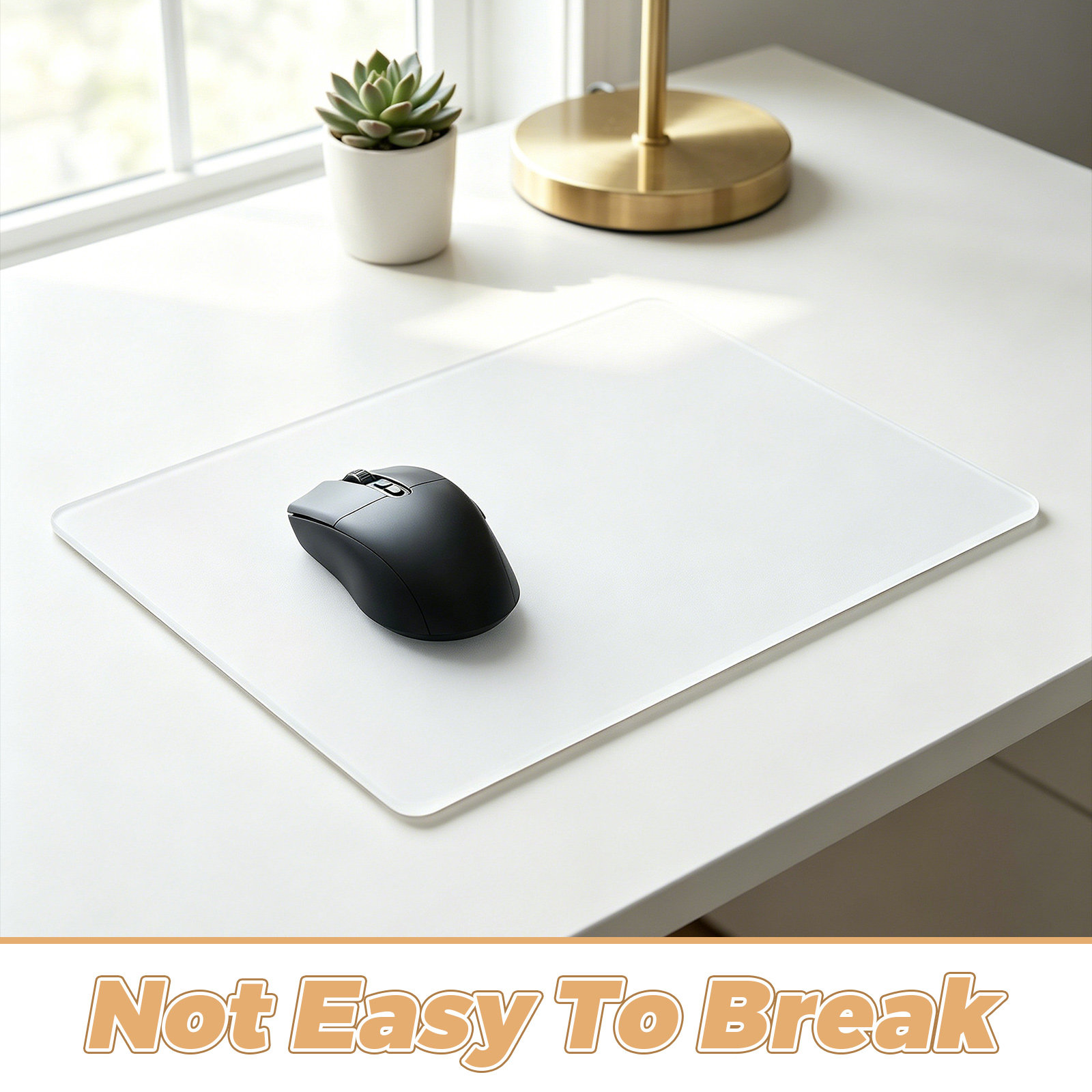 Tempered Glass Mousepad White  - Esports Gaming Competition recension och pris