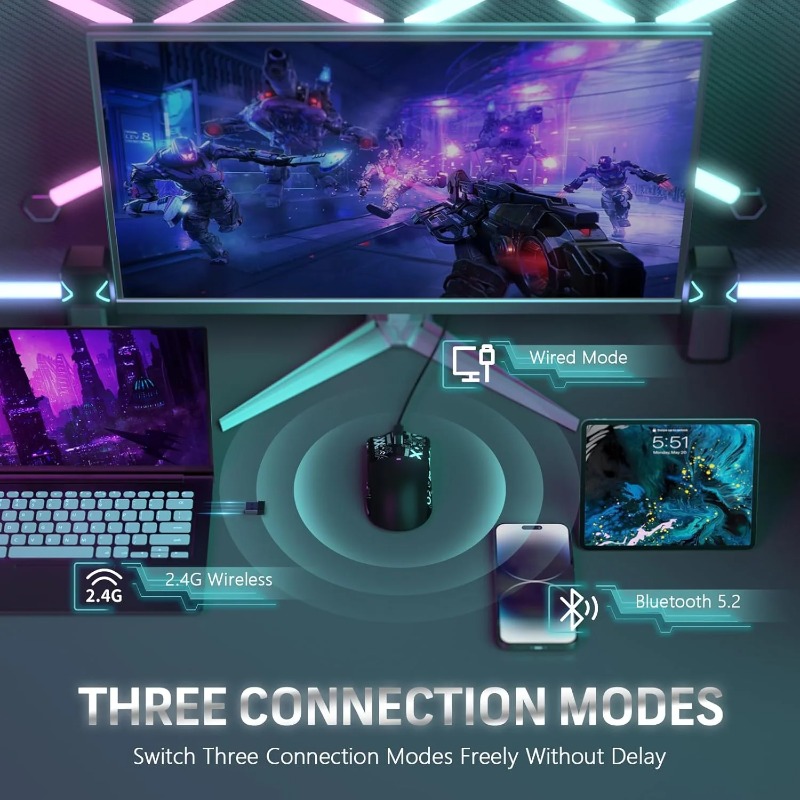 ATTACK SHARK X11 Wireless Gami - Es5 Esports Rgb Gaming Mouse recension och pris