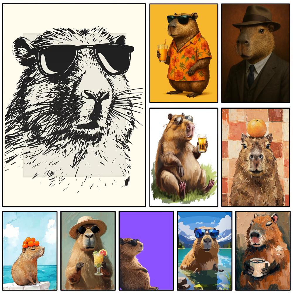 Sunglasses Capybara Print Wall - Esports Gaming Poster recension och pris