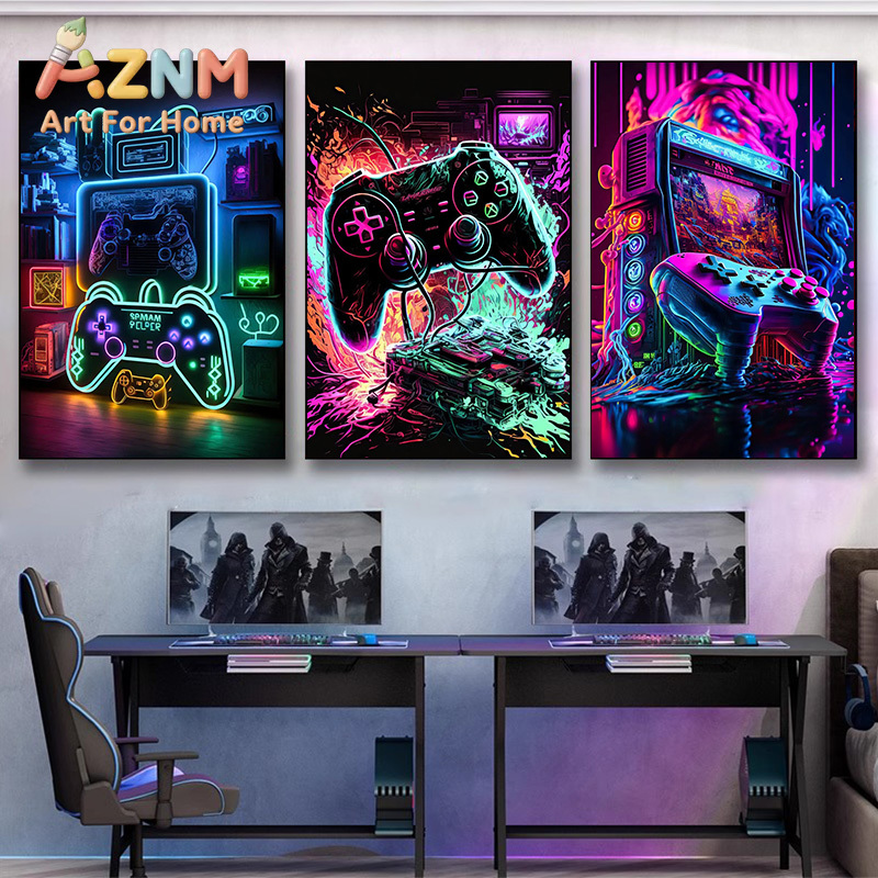 Modern Neon Pop Cool Gaming Wa - Esports Gaming Poster recension och pris