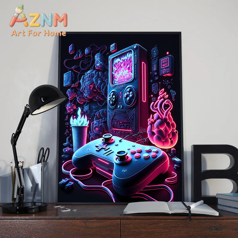 Modern Neon Pop Cool Gaming Wa - Esports Gaming Poster recension och pris