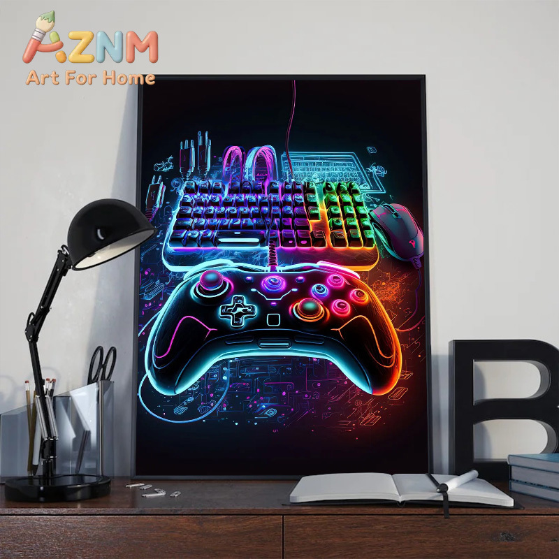 Modern Neon Pop Cool Gaming Wa - Esports Gaming Poster recension och pris