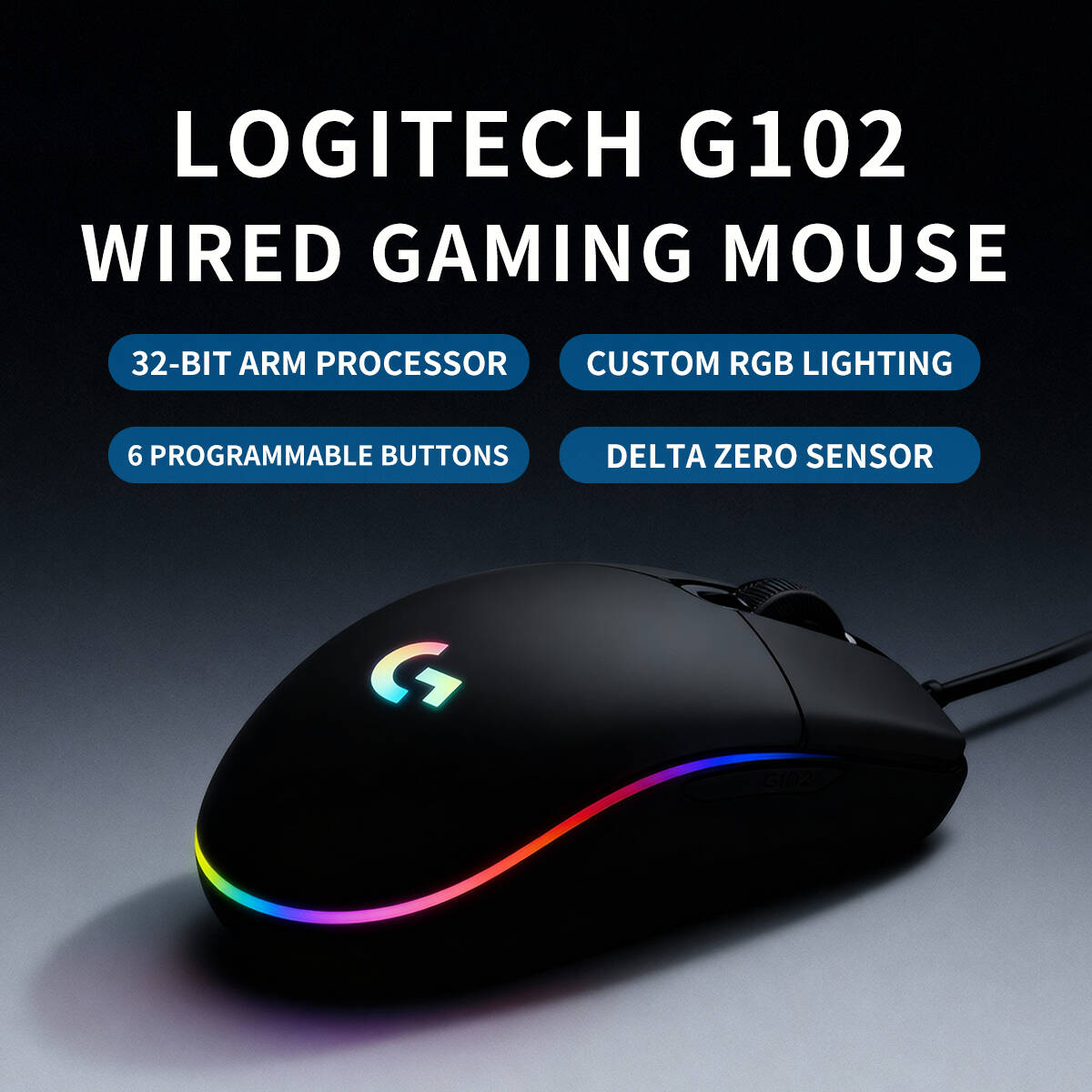 Logitech G102 Prodigy Gaming M - Esports Gaming Competition recension och pris