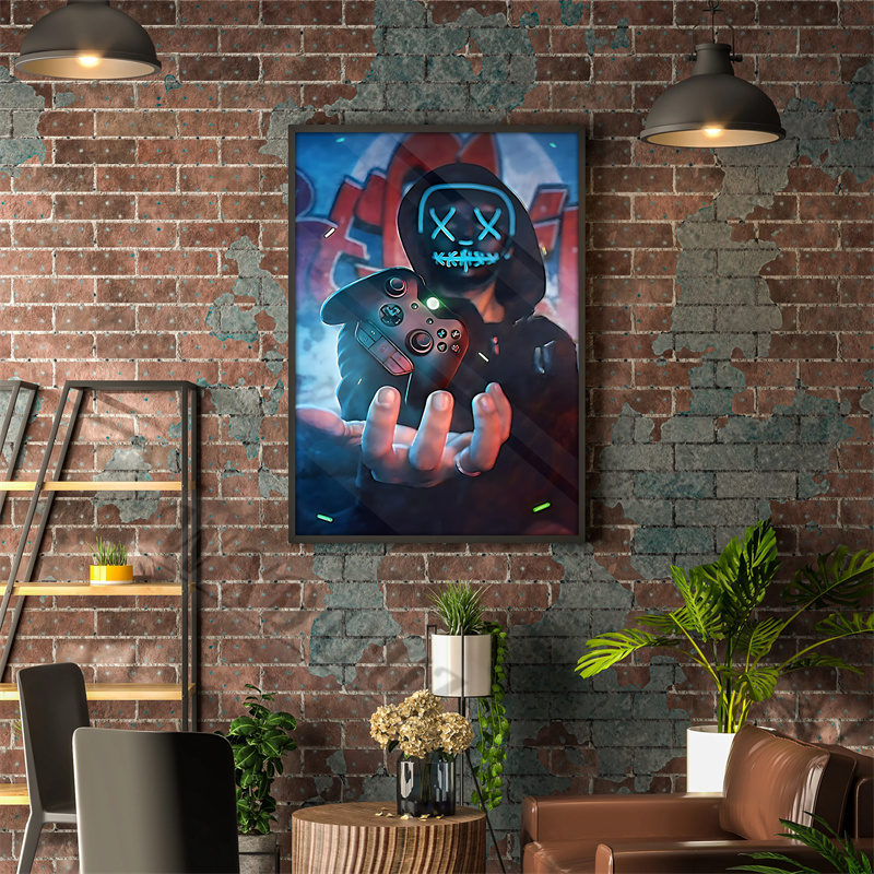 80s Colorful Punk Neon Gamer C - Esports Gaming Poster recension och pris