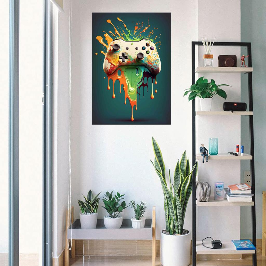 80s Colorful Punk Neon Gamer C - Esports Gaming Poster recension och pris