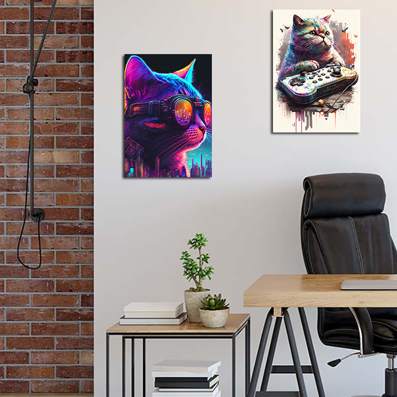 80s Colorful Punk Neon Gamer C - Esports Gaming Poster recension och pris