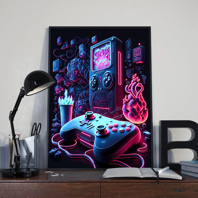 Neon Pop Cool Gaming Wall Art  - Esports Gaming Poster recension och pris