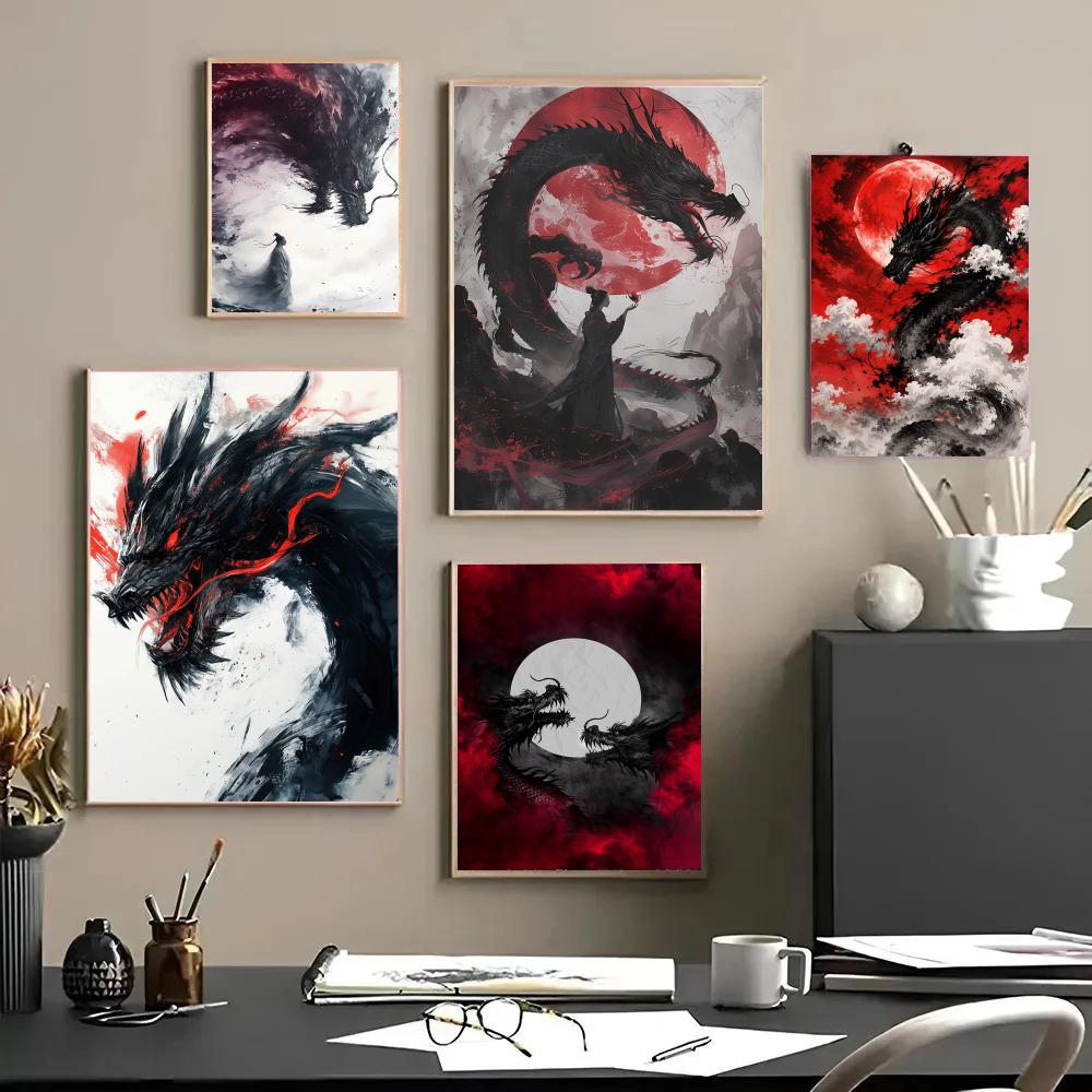 Black Dragon Poster Waterproof - Esports Gaming Poster recension och pris