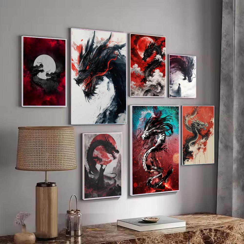 Black Dragon Poster Waterproof - Esports Gaming Poster recension och pris
