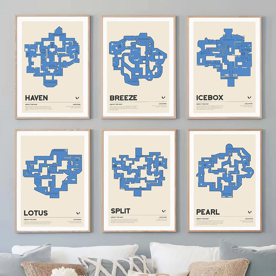 Retro 2023 Hot Game Valorant M - Esports Gaming Poster recension och pris