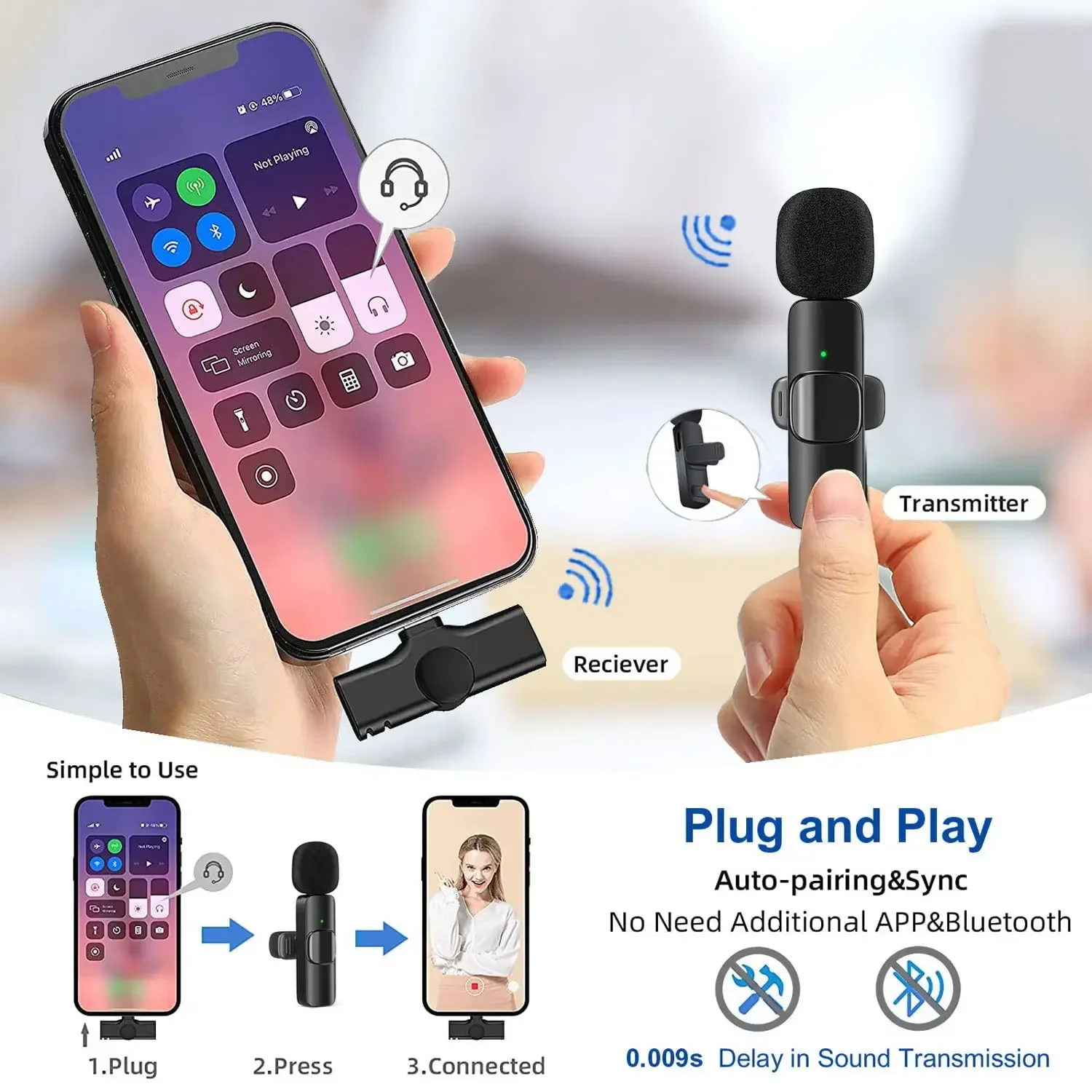 Wireless Lavalier Microphone 2 - Video Gaming & Esports Usd Acc recension och pris