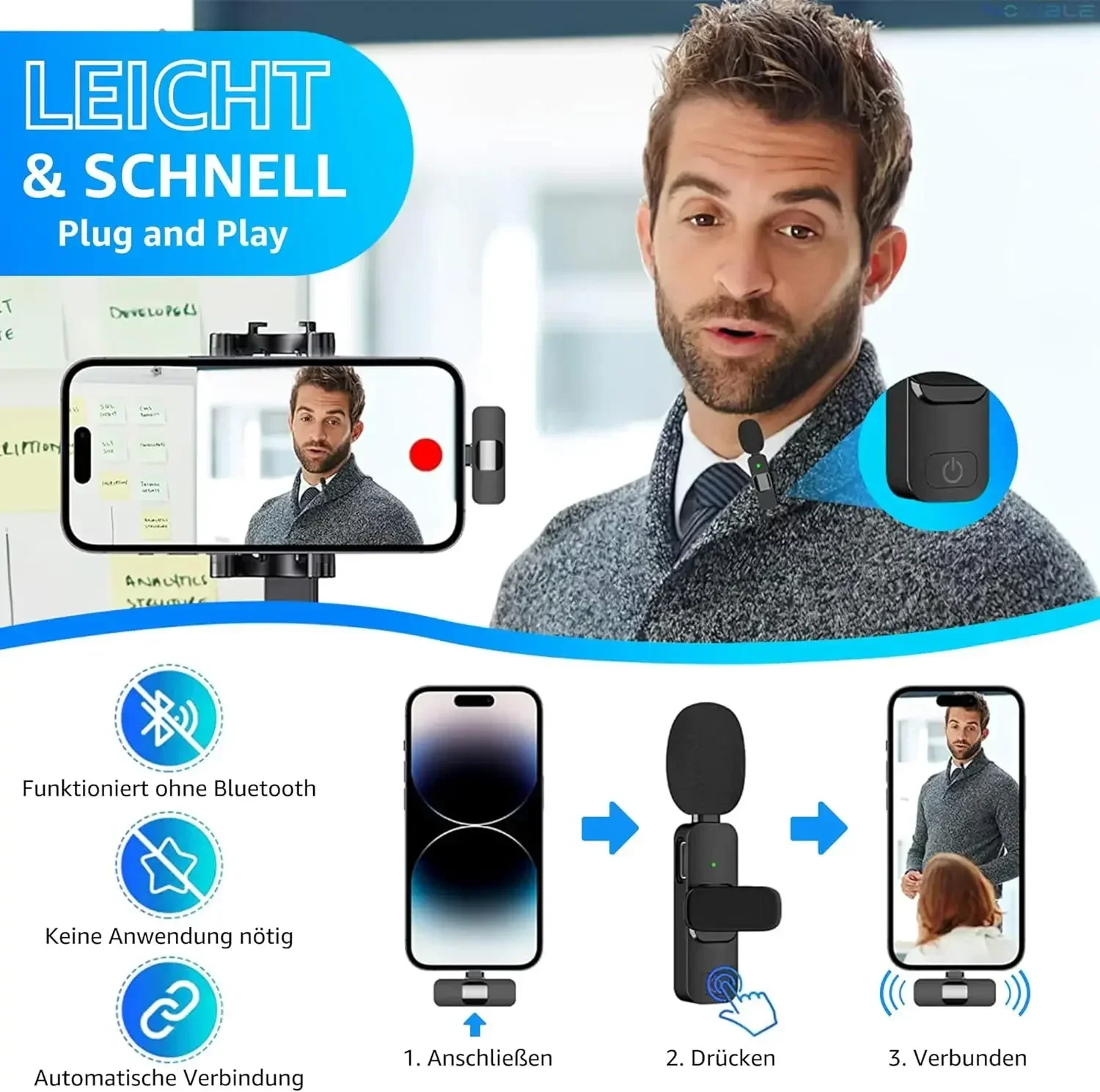 Wireless Lavalier Microphone 2 - Video Gaming & Esports Usd Acc recension och pris