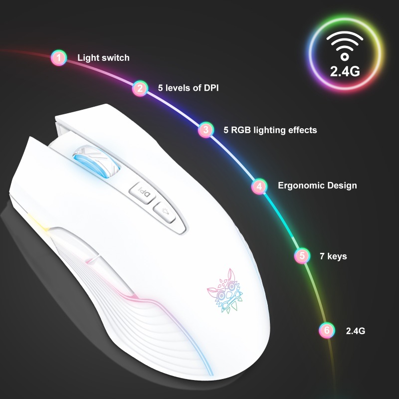 ONIKUMA CW905 Wireless Gaming  - Es5 Esports Rgb Gaming Mouse recension och pris
