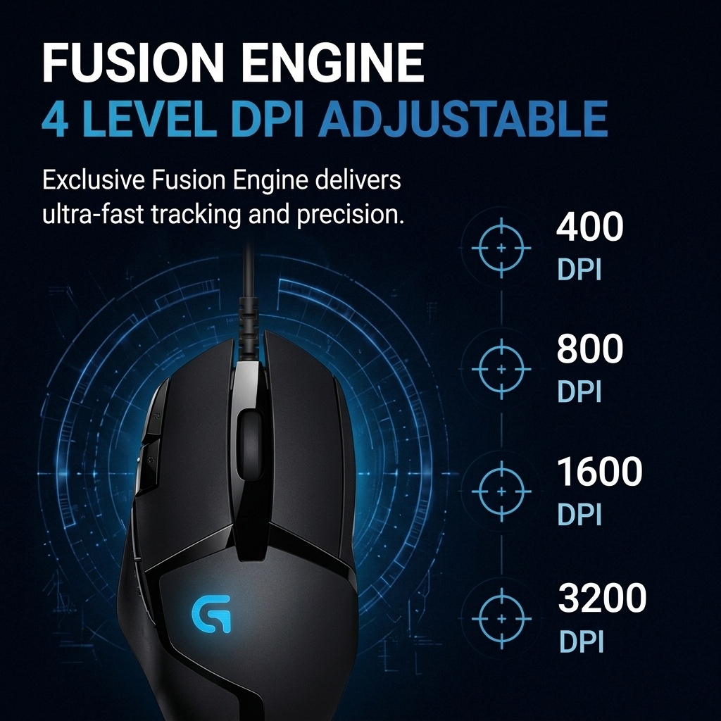 Logitech G402 Hyperion Fury E‑ - Esports Gaming Competition recension och pris